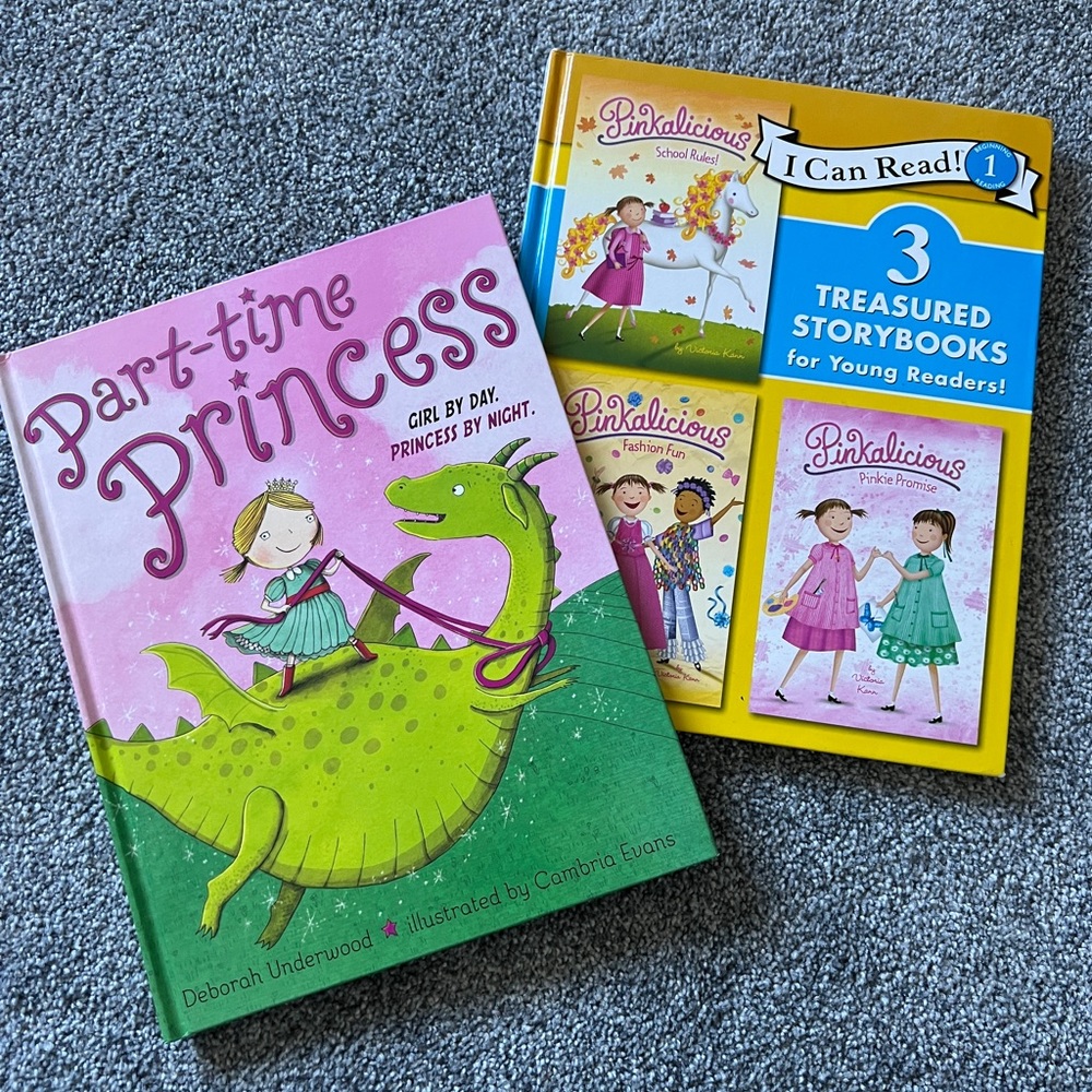 Pinkalicious “I Can Read” 3 in 1 Book and Part Time Princess Book